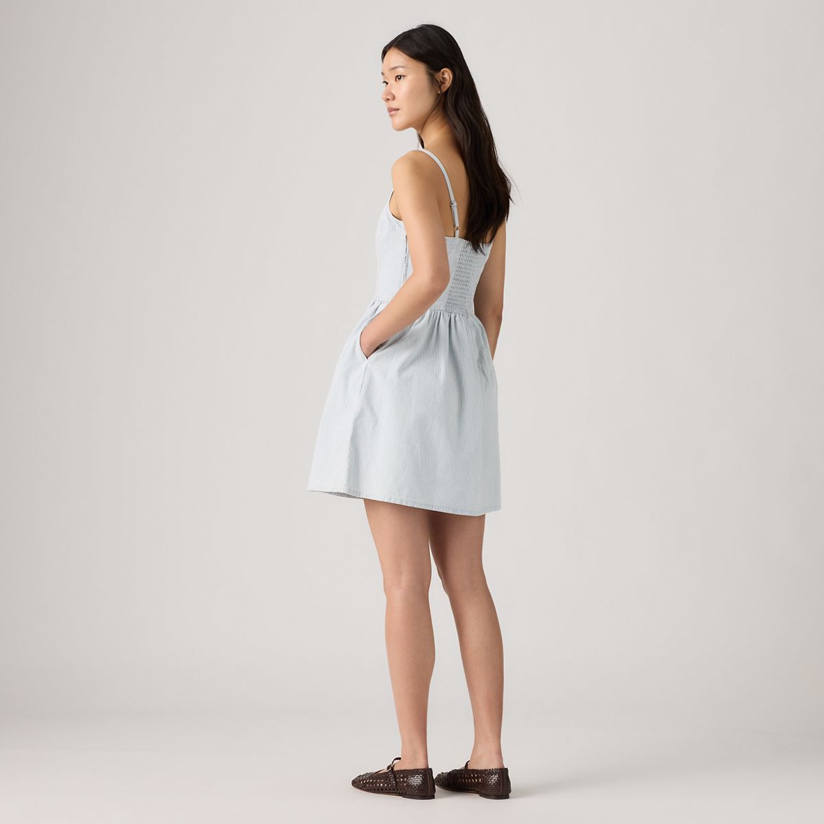 Jadine Denim Mini Lightweight Dress — Handy Woman Dress - Multi-Color