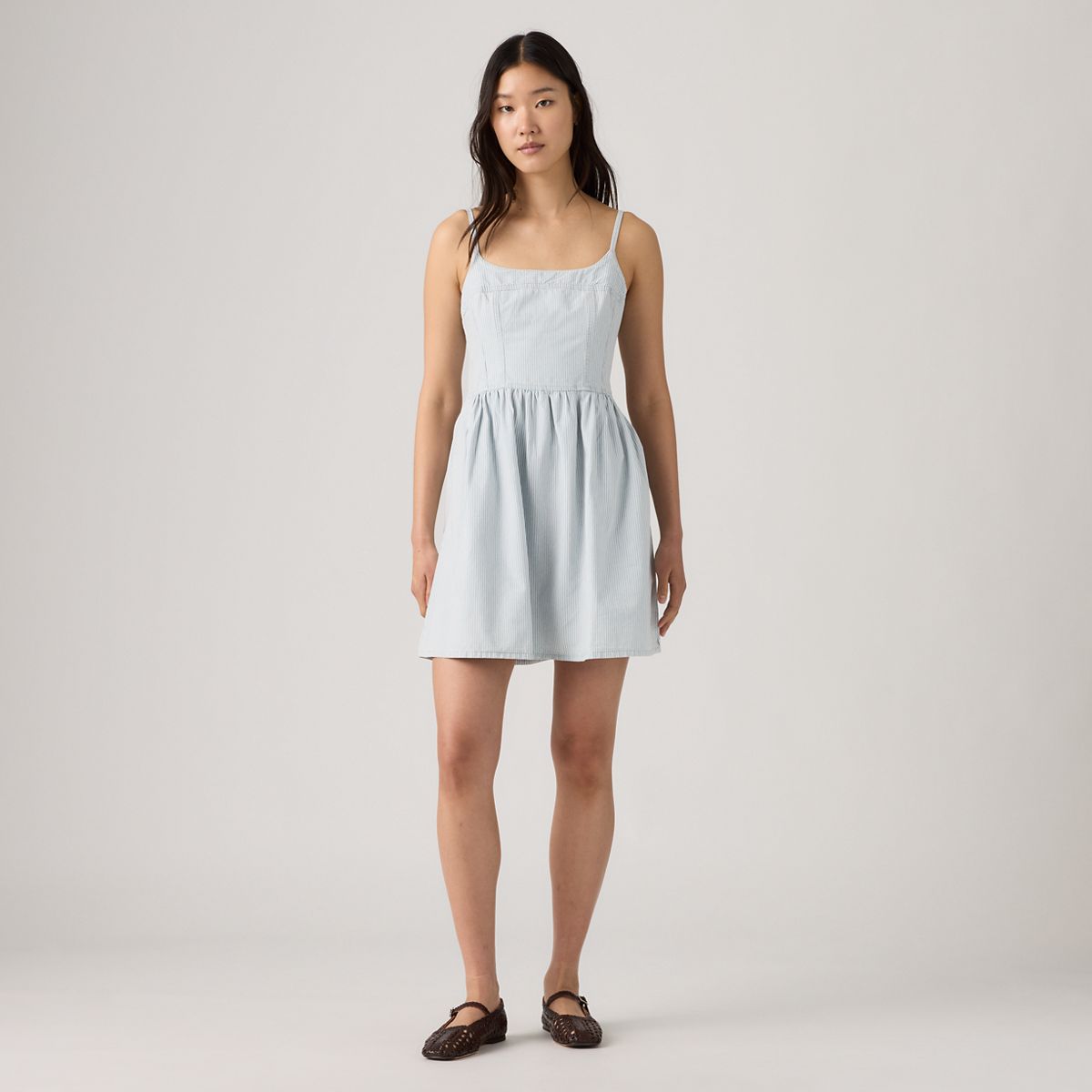 Jadine Denim Mini Lightweight Dress — Handy Woman Dress - Multi-Color