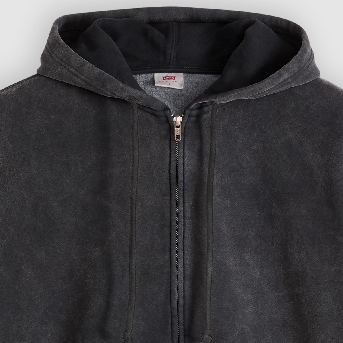 Vintage Oversized Hoodie — Jet Black Garment Dye - Black