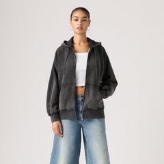 Vintage Oversized Hoodie — Jet Black Garment Dye - Black 2
