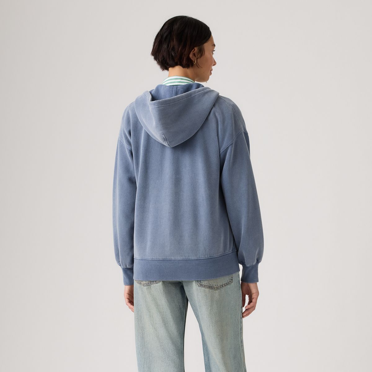 Vintage Oversized Hoodie — Sunshine Blue - Blue