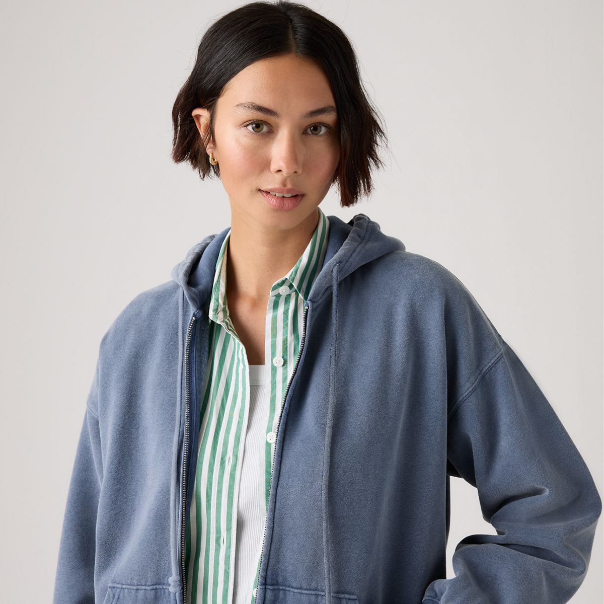 Vintage Oversized Hoodie — Sunshine Blue - Blue
