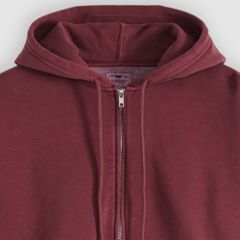 Vintage Garment Dye Relaxed Hoodie — Cabernet - Red 6