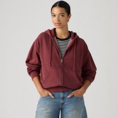 Vintage Garment Dye Relaxed Hoodie — Cabernet - Red 1