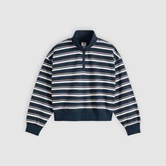 Everyday Quarter-Zip Sweatshirt — Powder Pink - Blue 5