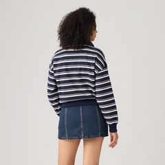 Everyday Quarter-Zip Sweatshirt — Powder Pink - Blue 4