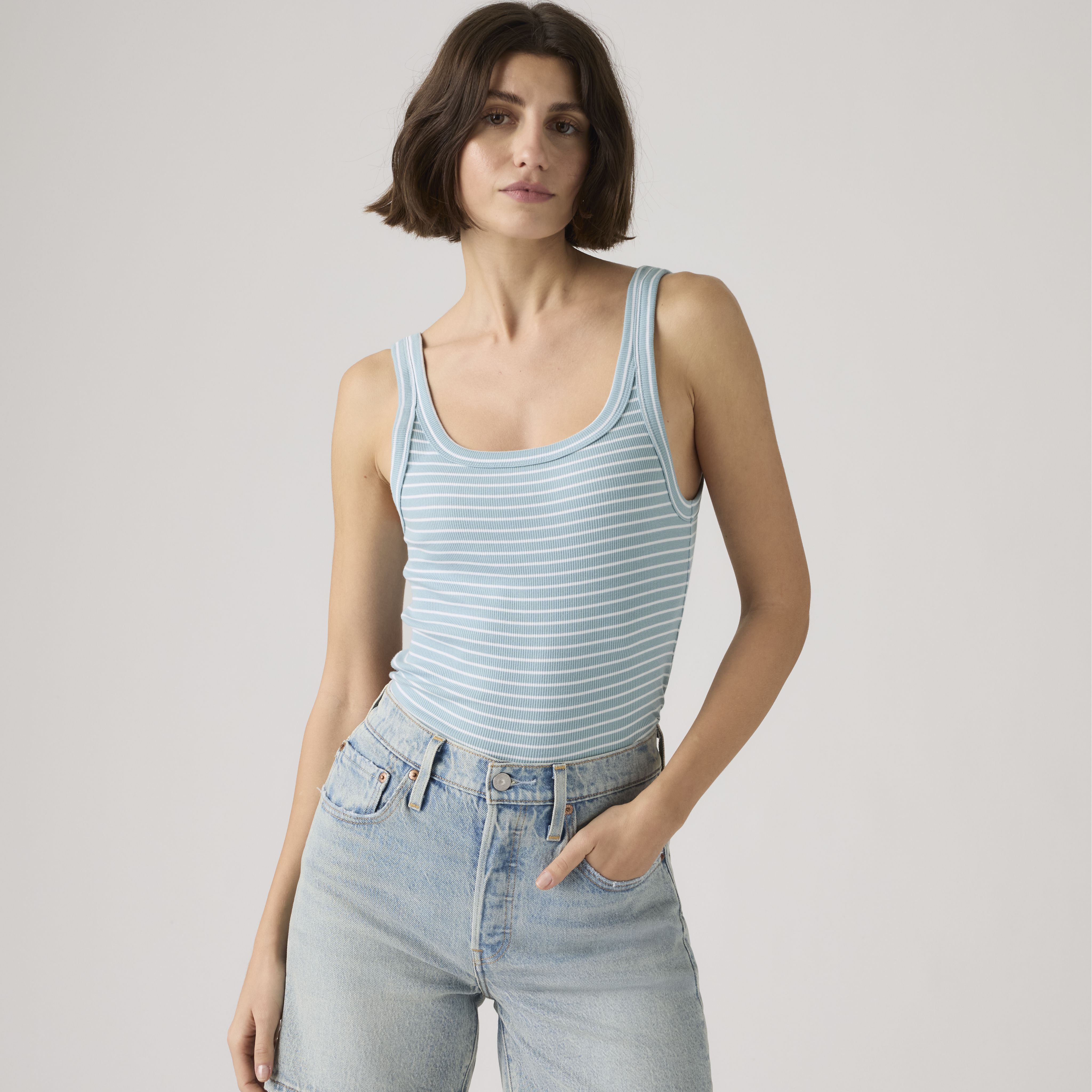 Essential Ribbed Tank Top 1