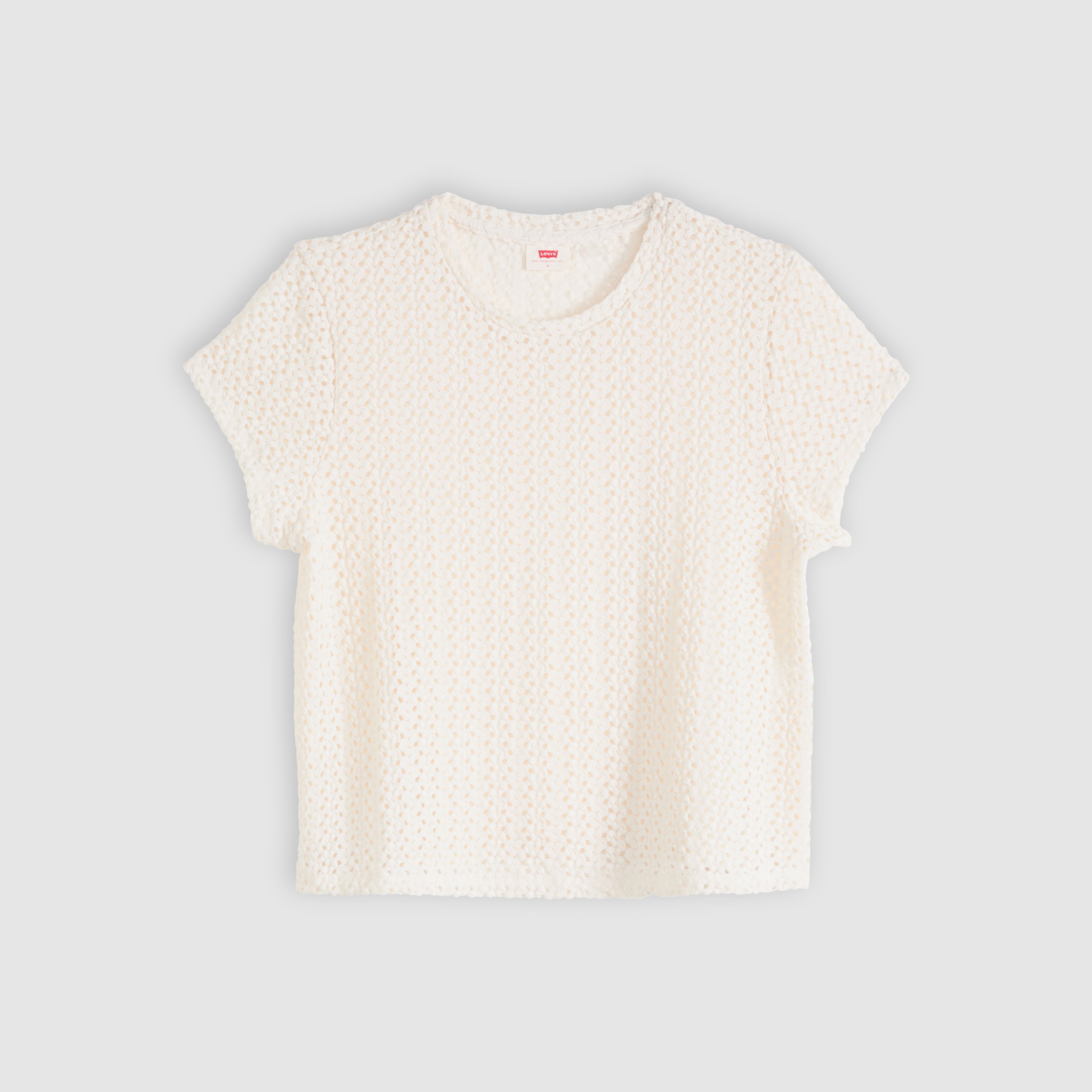 T-shirt in pizzo con motivo floreale Fiona 5