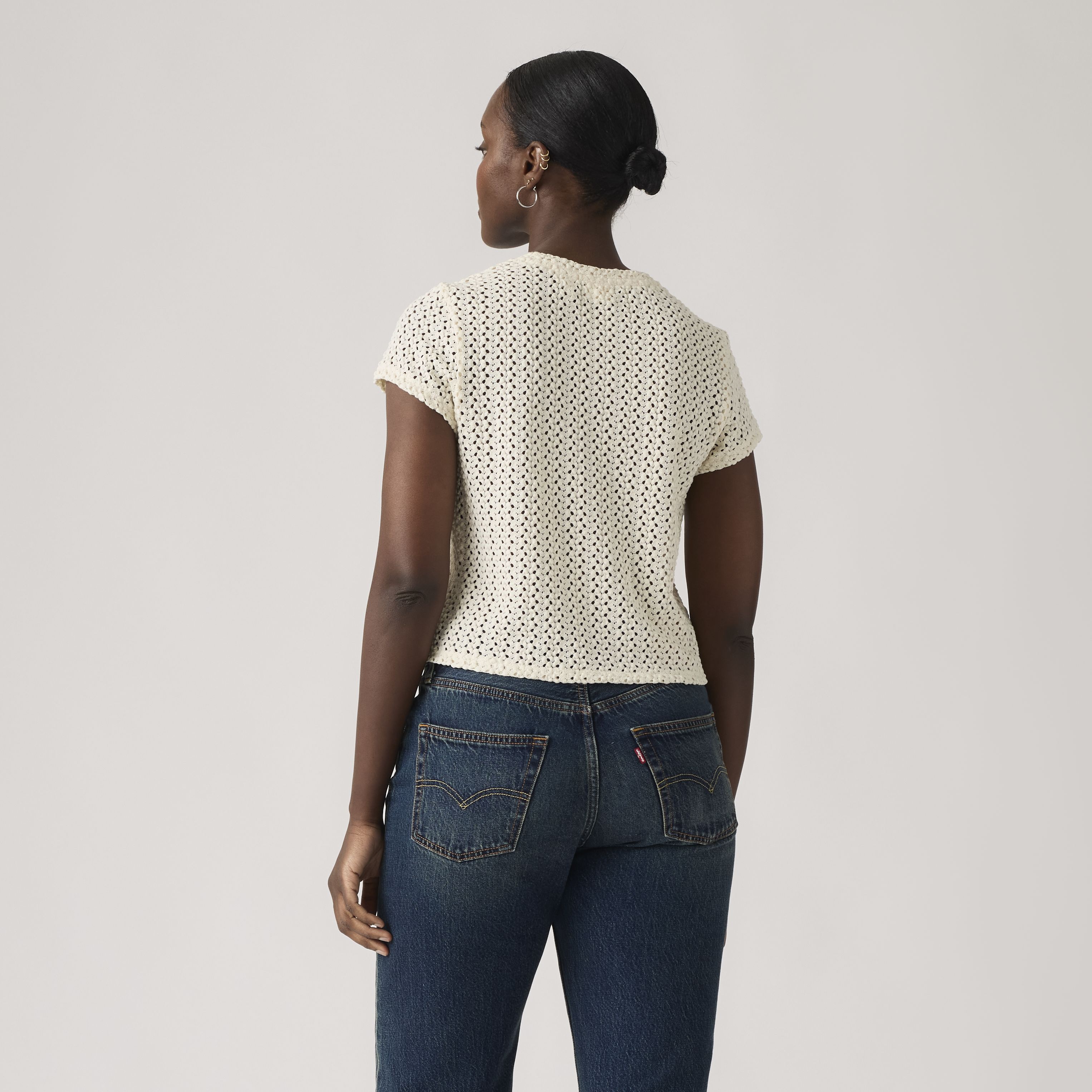 T-shirt in pizzo con motivo floreale Fiona 4
