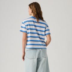 Vintage Garment Dye Short-Sleeve Tee — Vida Stripe Egret - Multi-Color 4