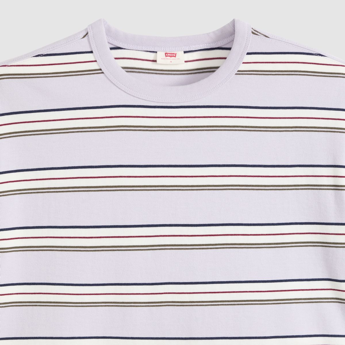 Vintage Garment Dye Short-Sleeve Tee — Vida Stripe Lavender Blue - Purple