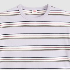 Vintage Garment Dye Short-Sleeve Tee — Vida Stripe Lavender Blue - Purple 7