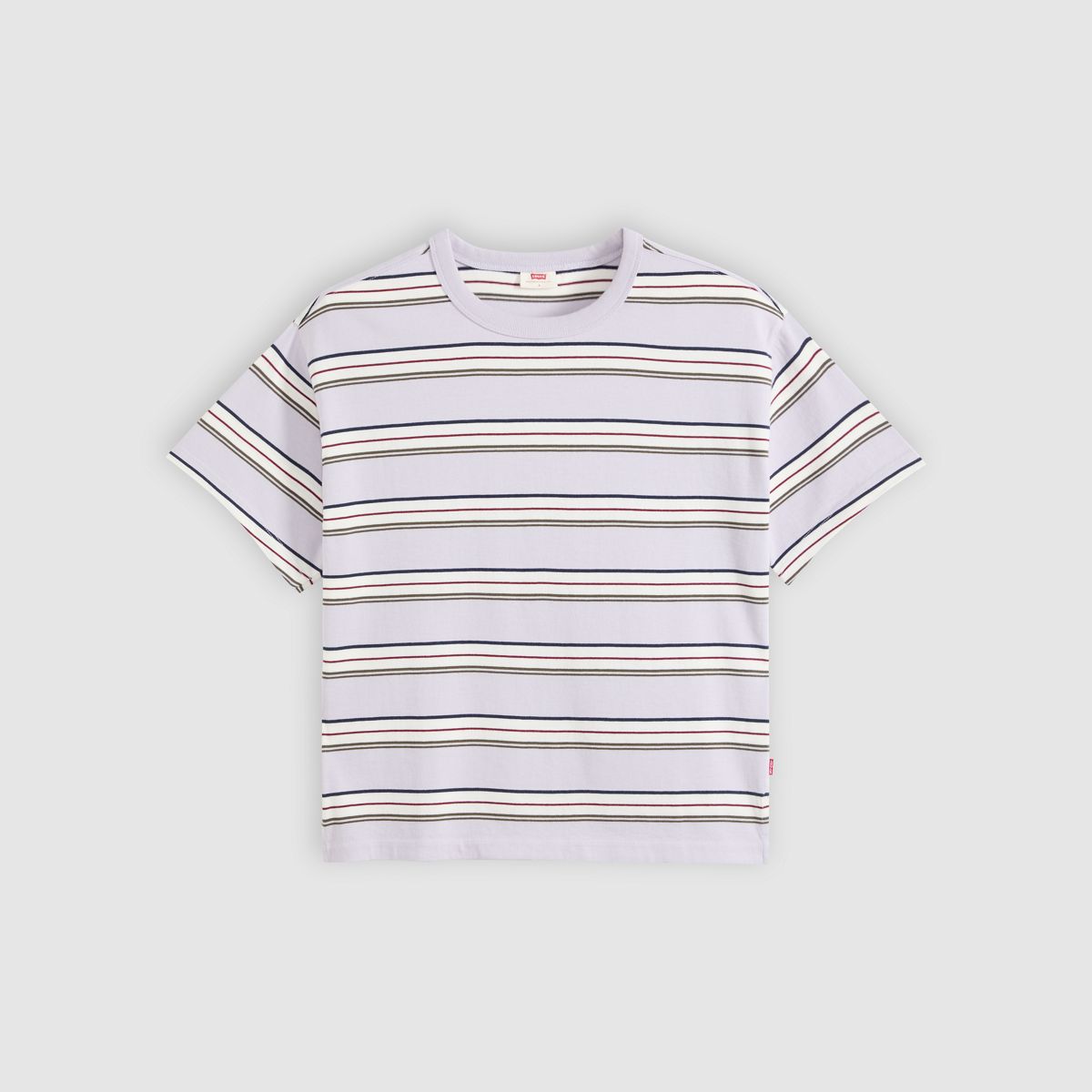 Vintage Garment Dye Short-Sleeve Tee — Vida Stripe Lavender Blue - Purple