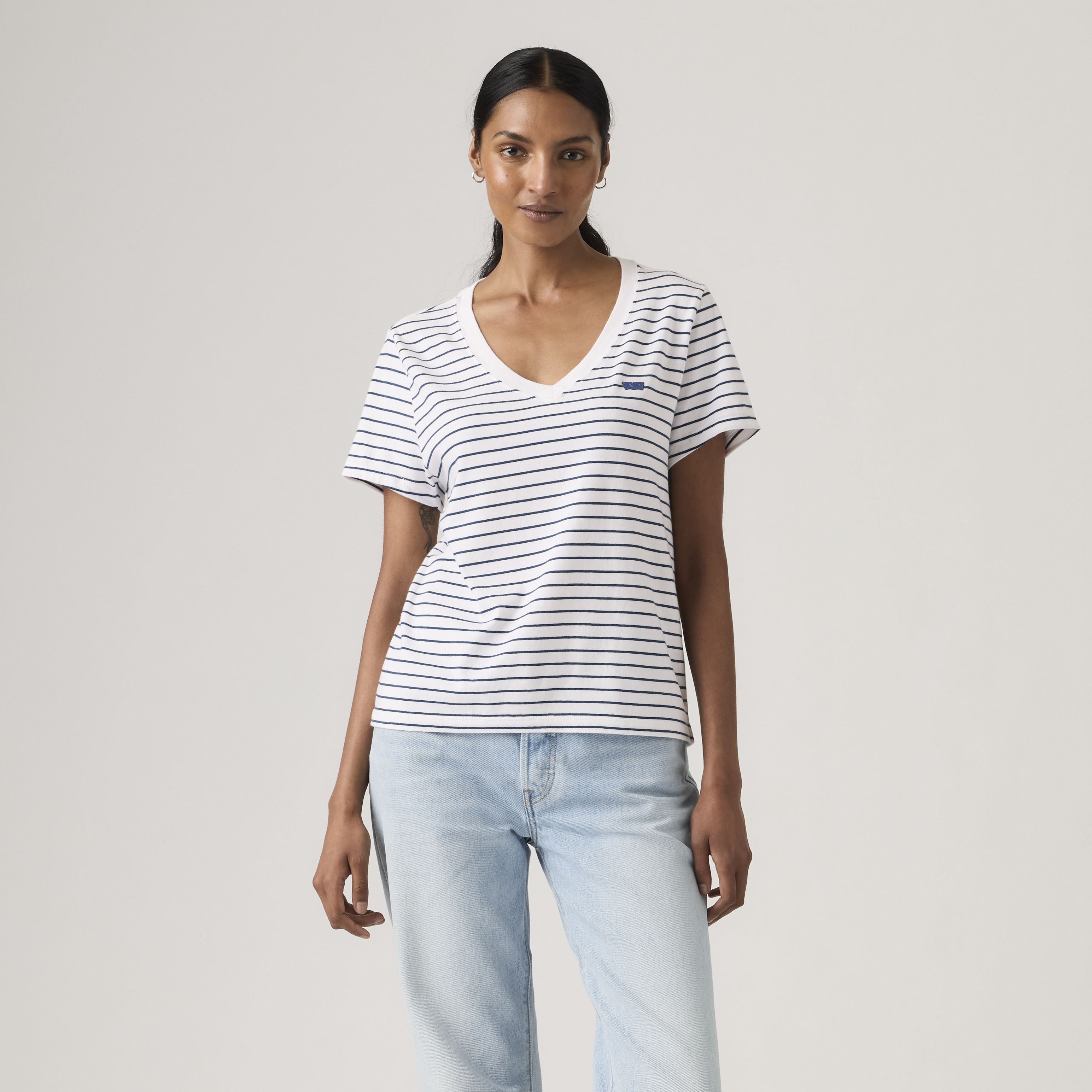 Favorite Cotton V-Neck Tee 3