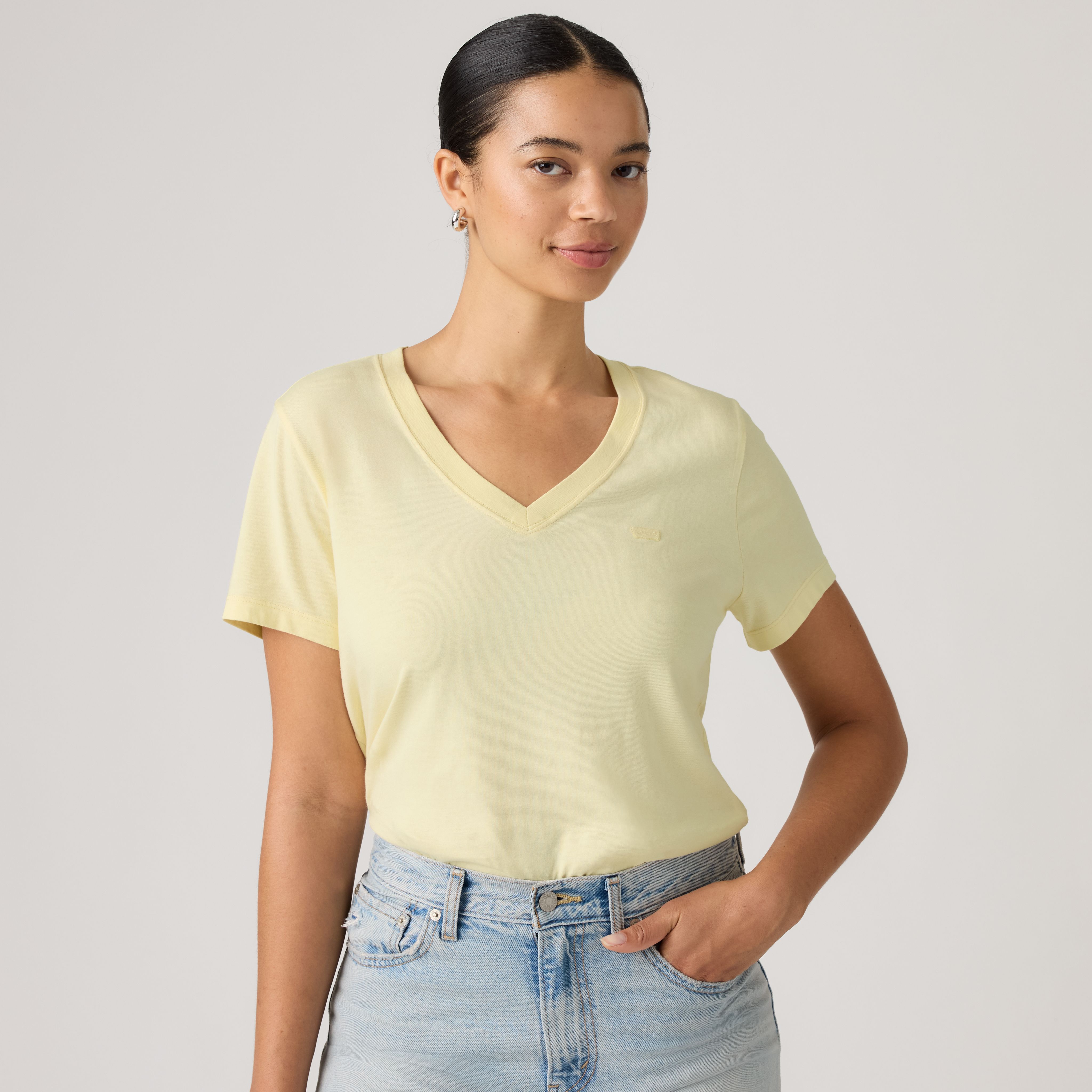 Favorite Cotton V-Neck Tee 1