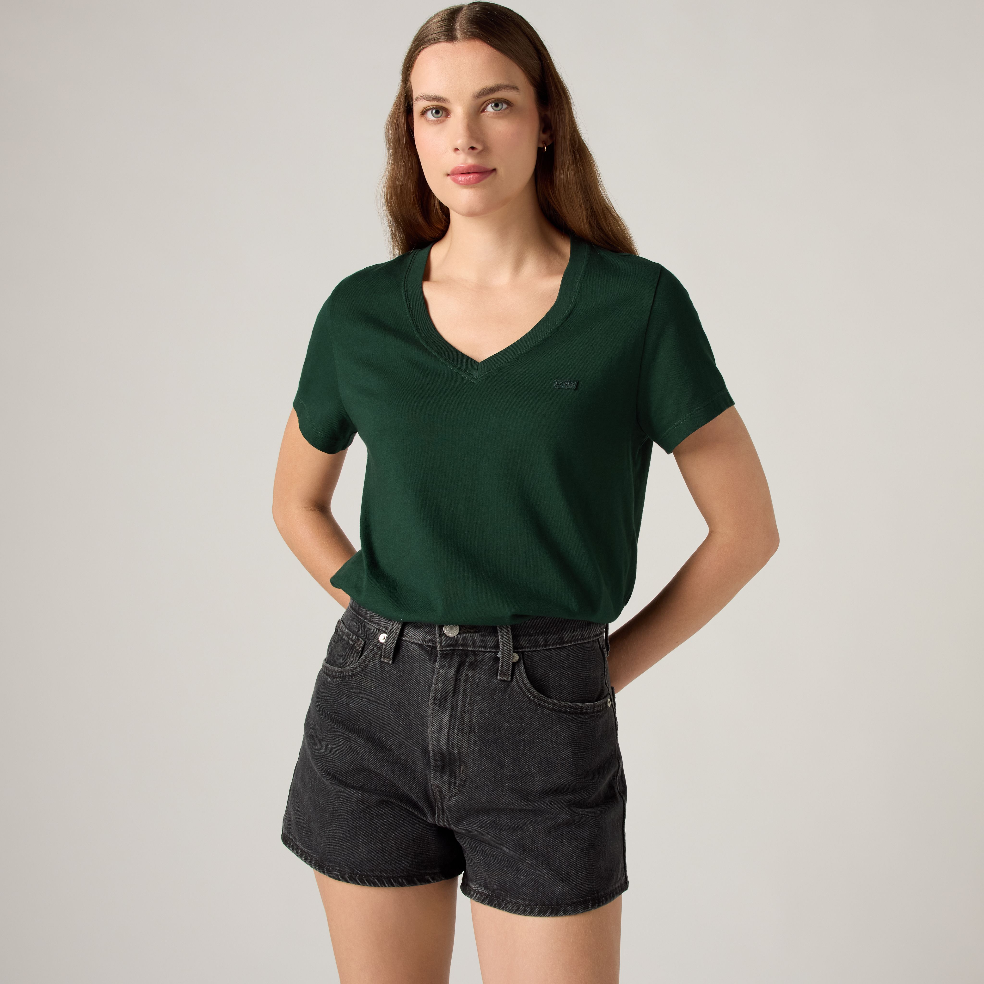 Favorite Cotton V-Neck Tee 1