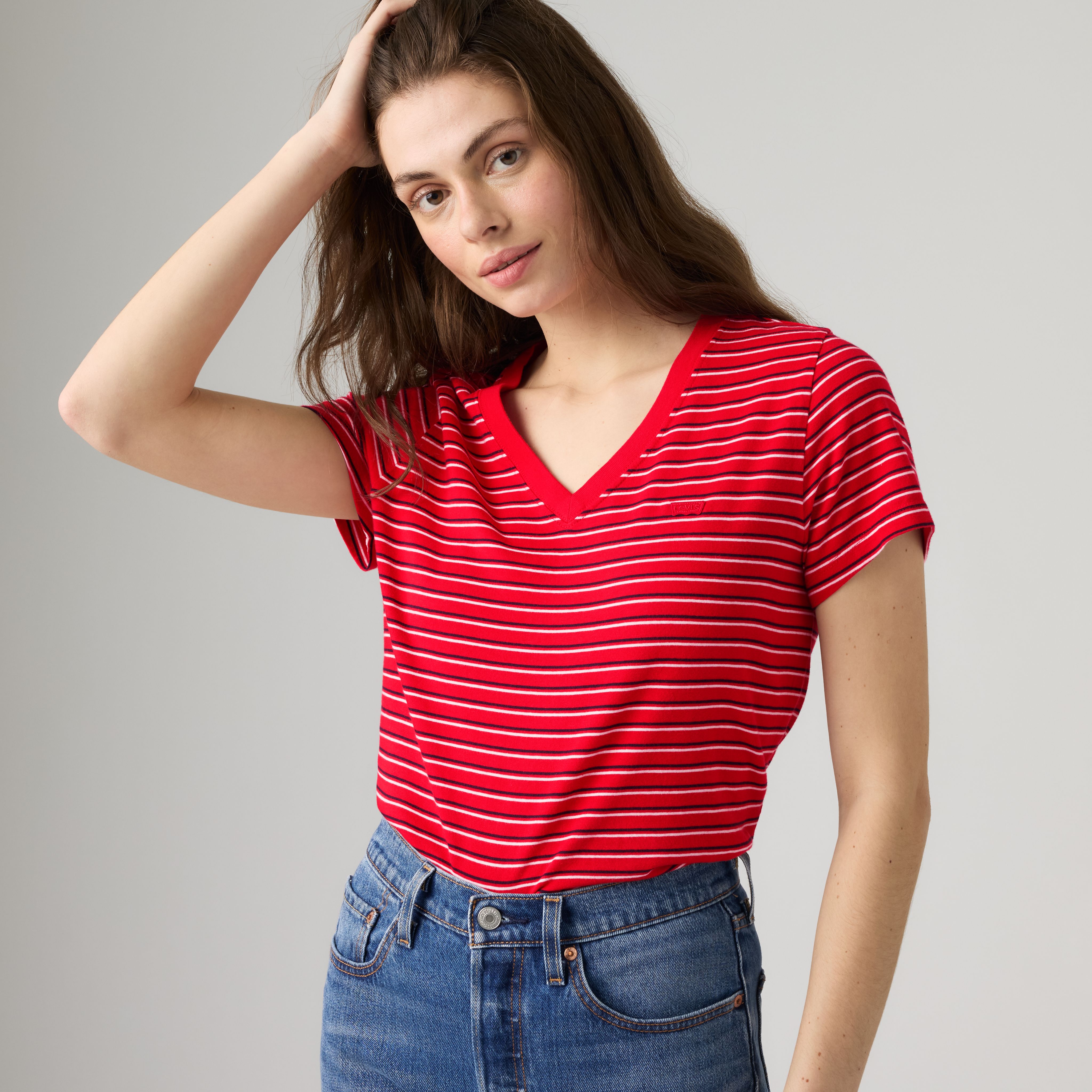 Favorite Cotton V-Neck Tee 1