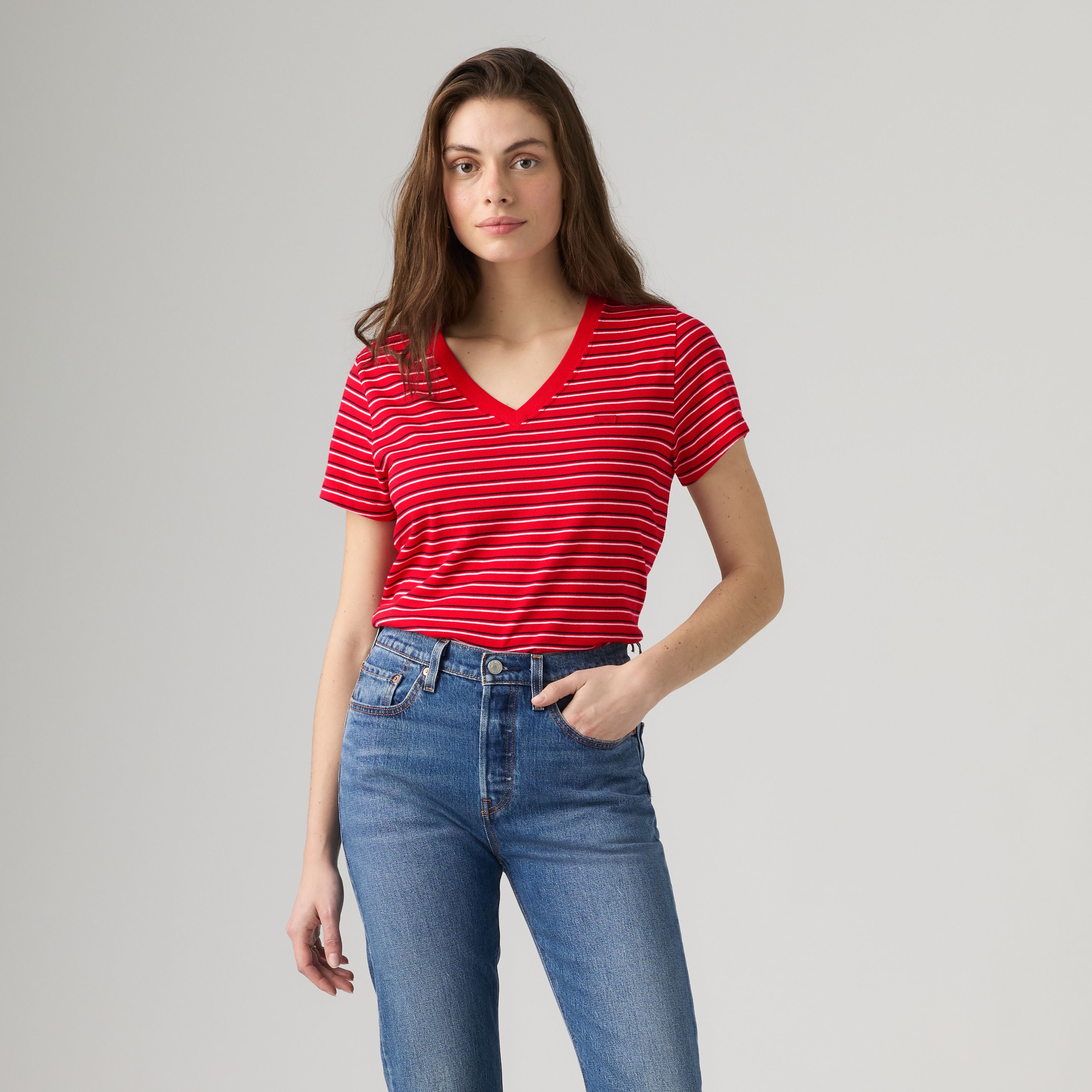 Favorite Cotton V-Neck Tee 3