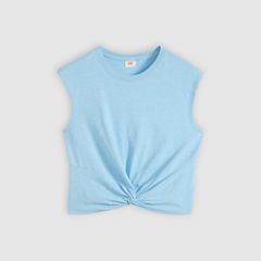 Jemma Knot Sleeveless Tee — Air Blue - Blue 5