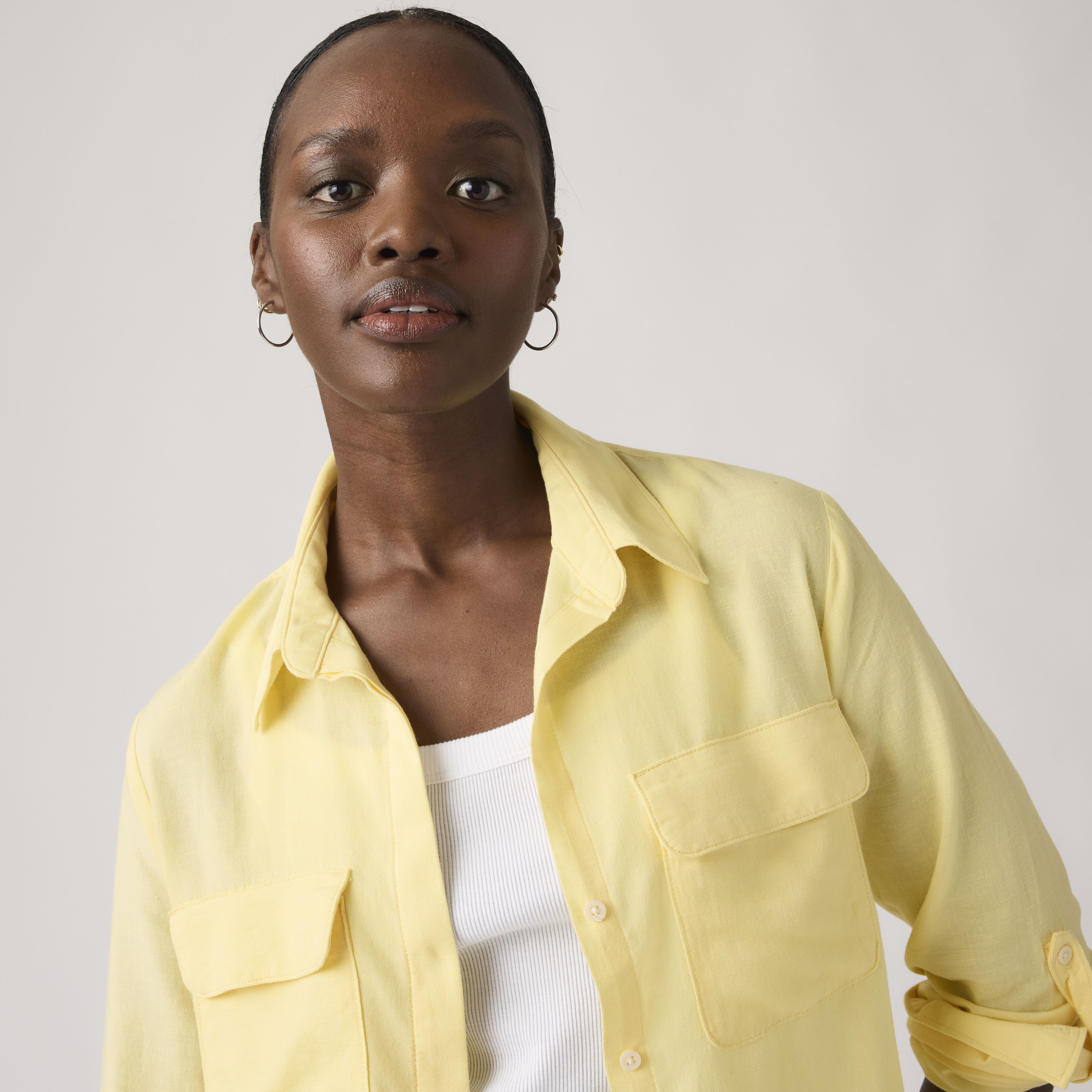 Elaine Utility Linen Shirt 2