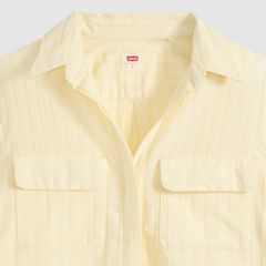 Cropped Harlie Shirt — Pear Sorbet Dobby - Yellow 6