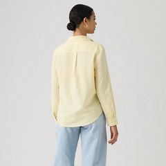 Cropped Harlie Shirt — Pear Sorbet Dobby - Yellow 4