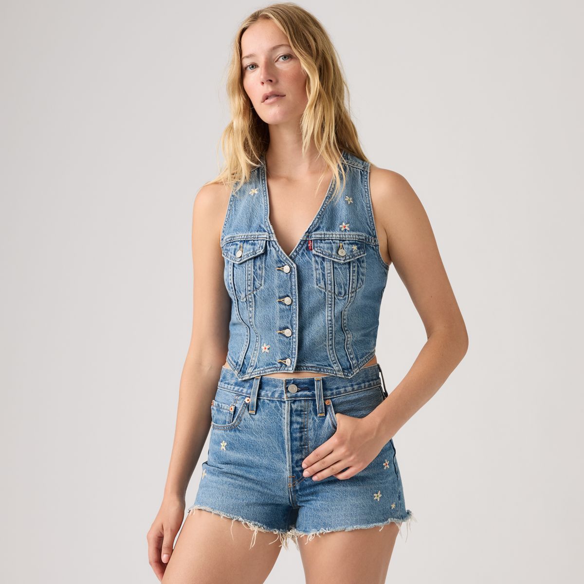 Racer Vest — Bee In The Bonnet Ve - Medium Wash