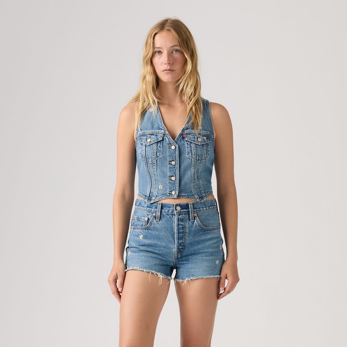 Racer Vest — Bee In The Bonnet Ve - Medium Wash