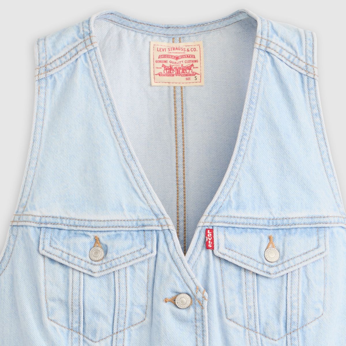 Racer Vest — Never Going To Change - Light Wash