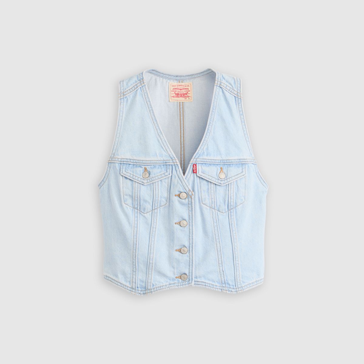 Racer Vest — Never Going To Change - Light Wash