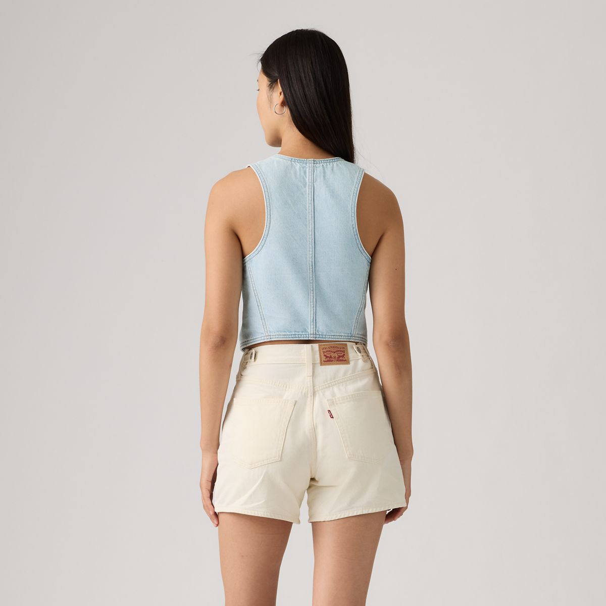 Racer Vest — Never Going To Change - Light Wash