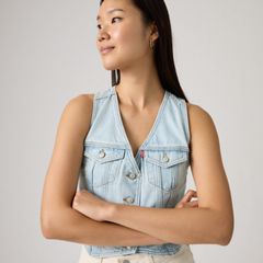 Racer Vest — Never Going To Change - Light Wash 2