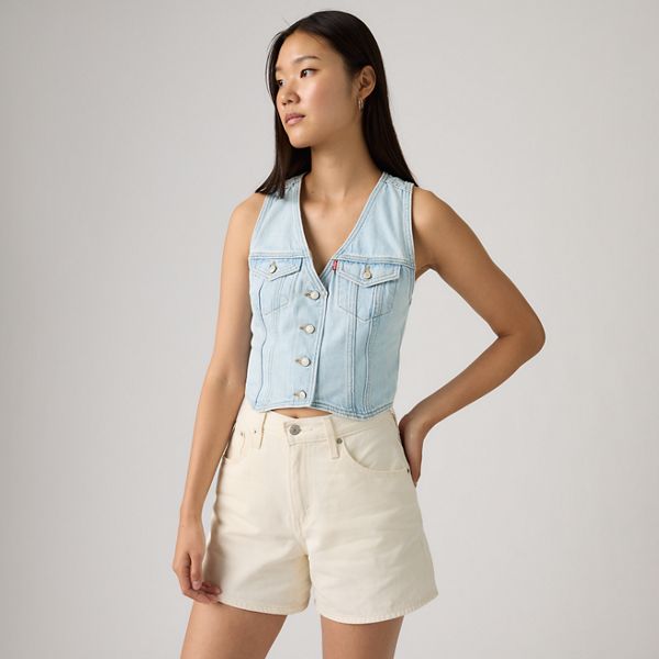 Racer Vest — Never Going To Change - Light Wash