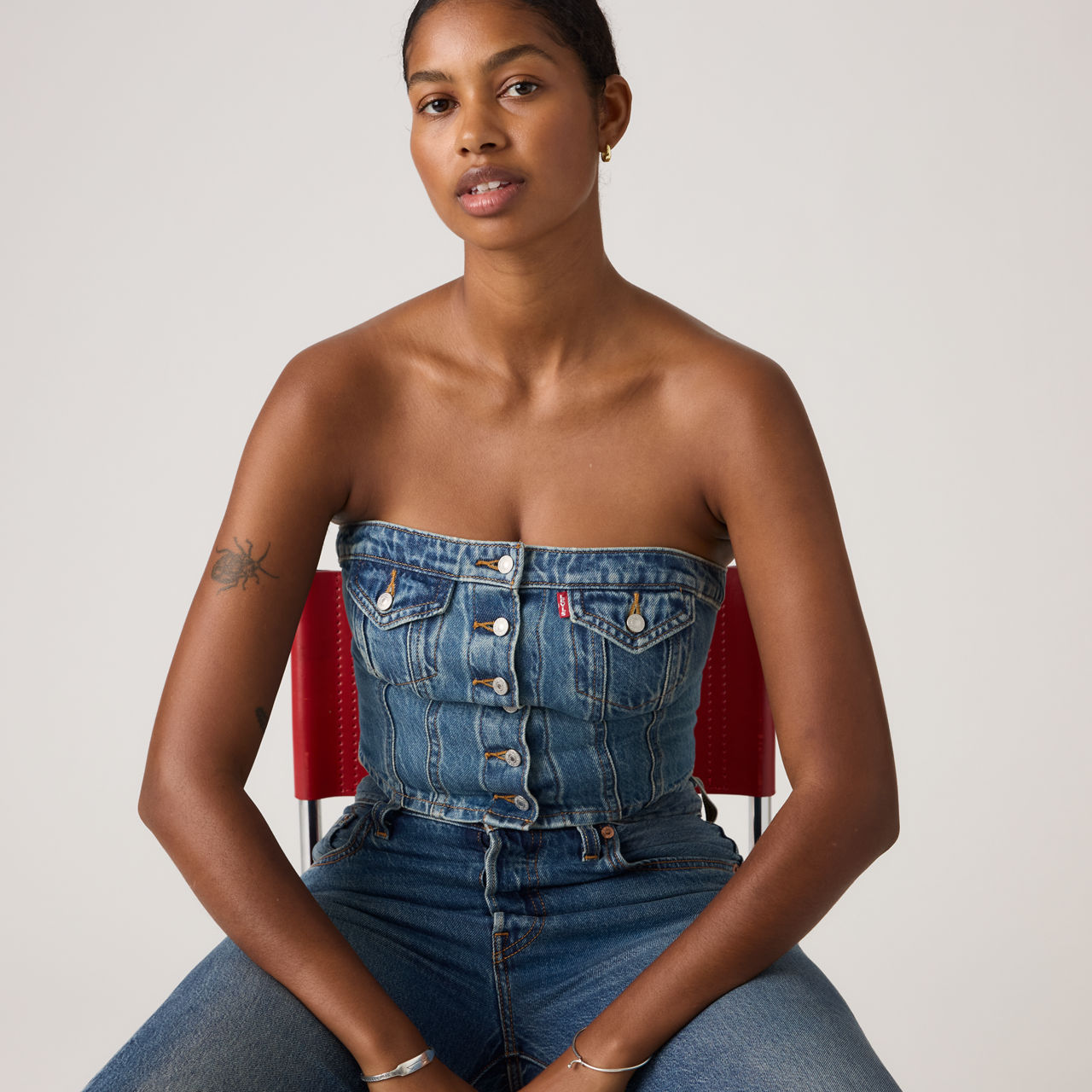 Denim Tube Top 1