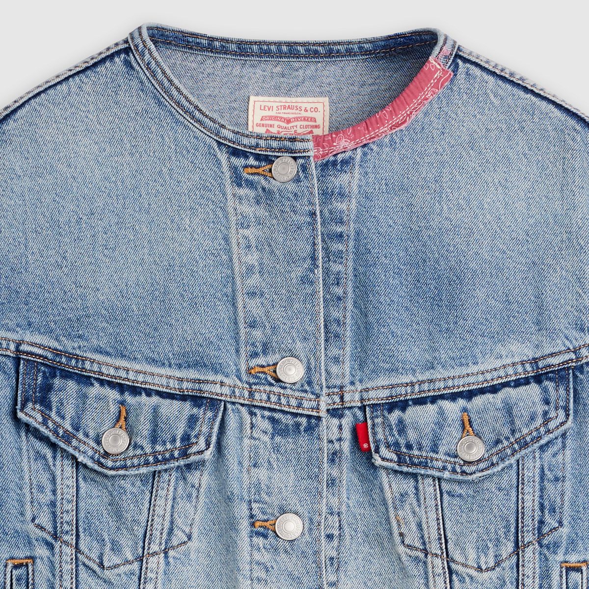 '90s Shrunken Collarless Vest — Melody'S Muse Vest - Medium Wash