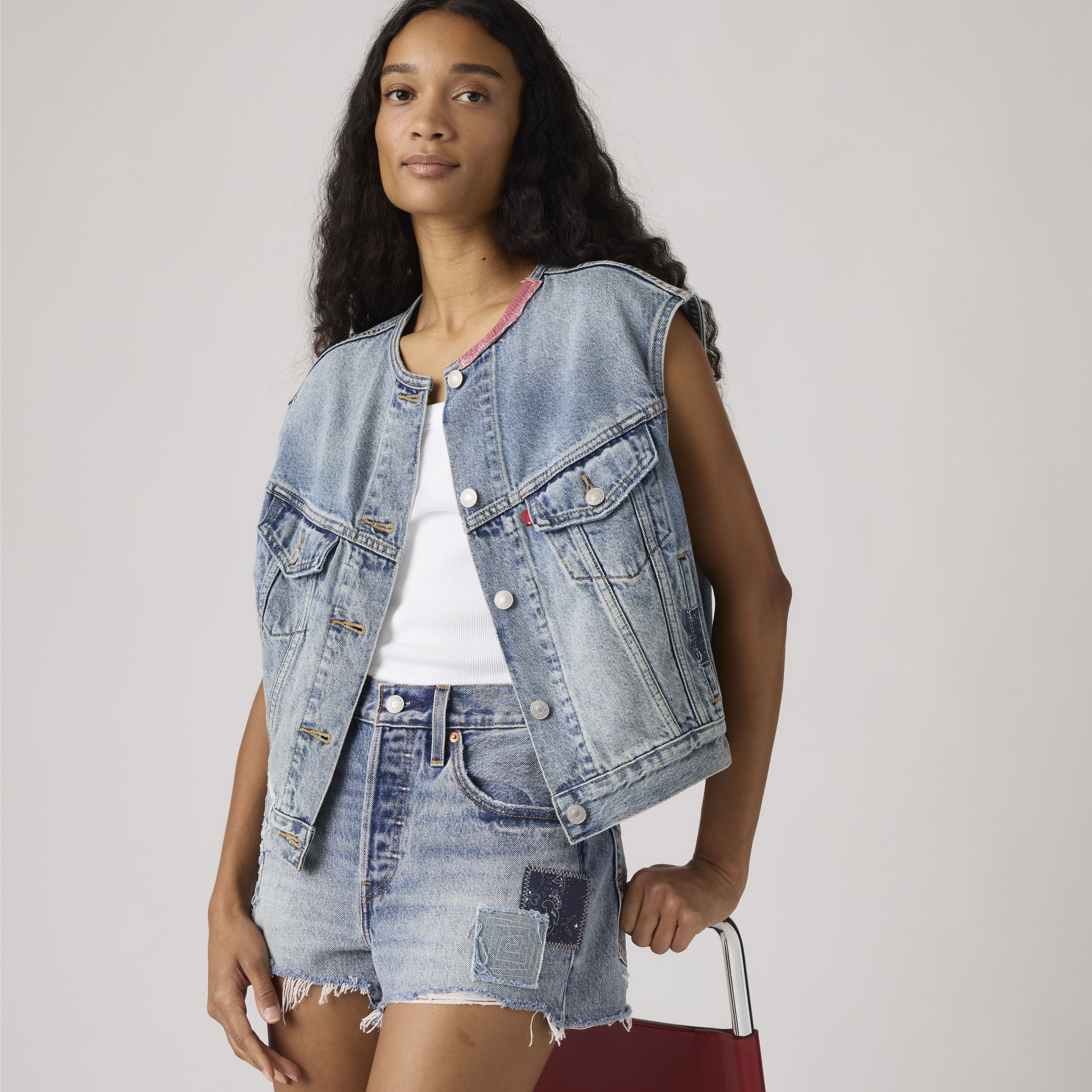 90s Shrunken Collarless Vest 1