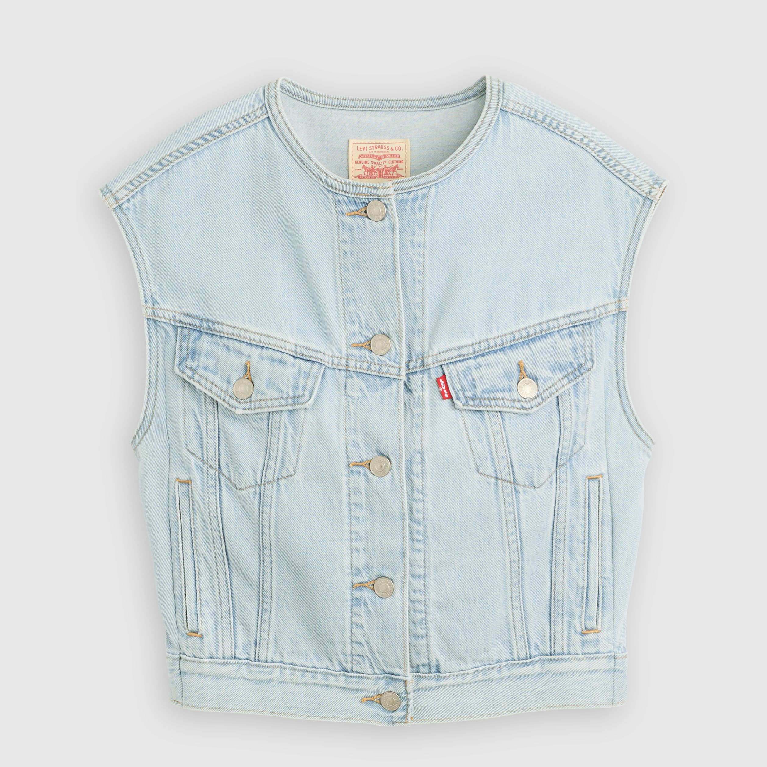 Chaleco Trucker sin cuello Shrunken '90s Lightweight 5