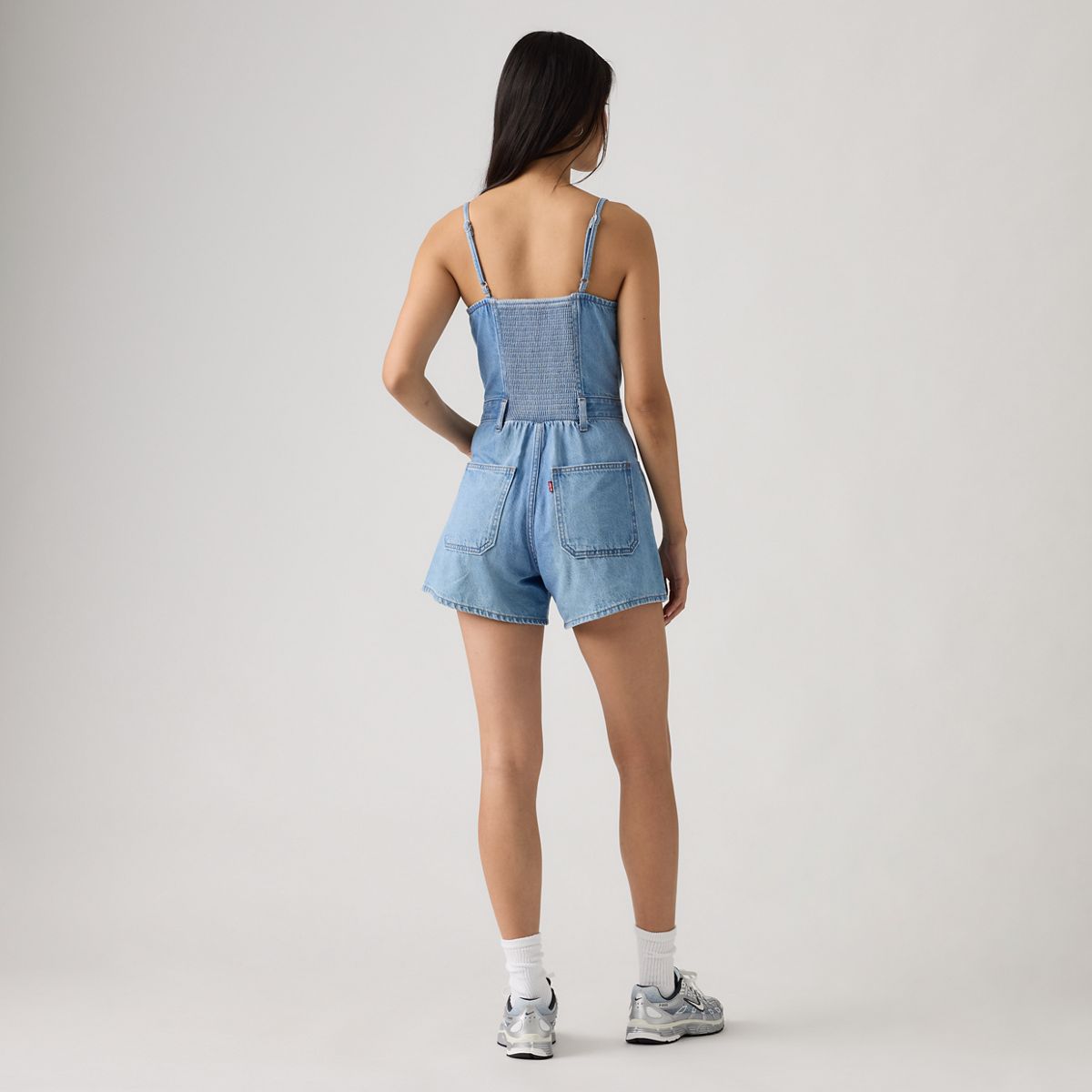 Square Neck Jumpsuit — I Won'T - Light Wash