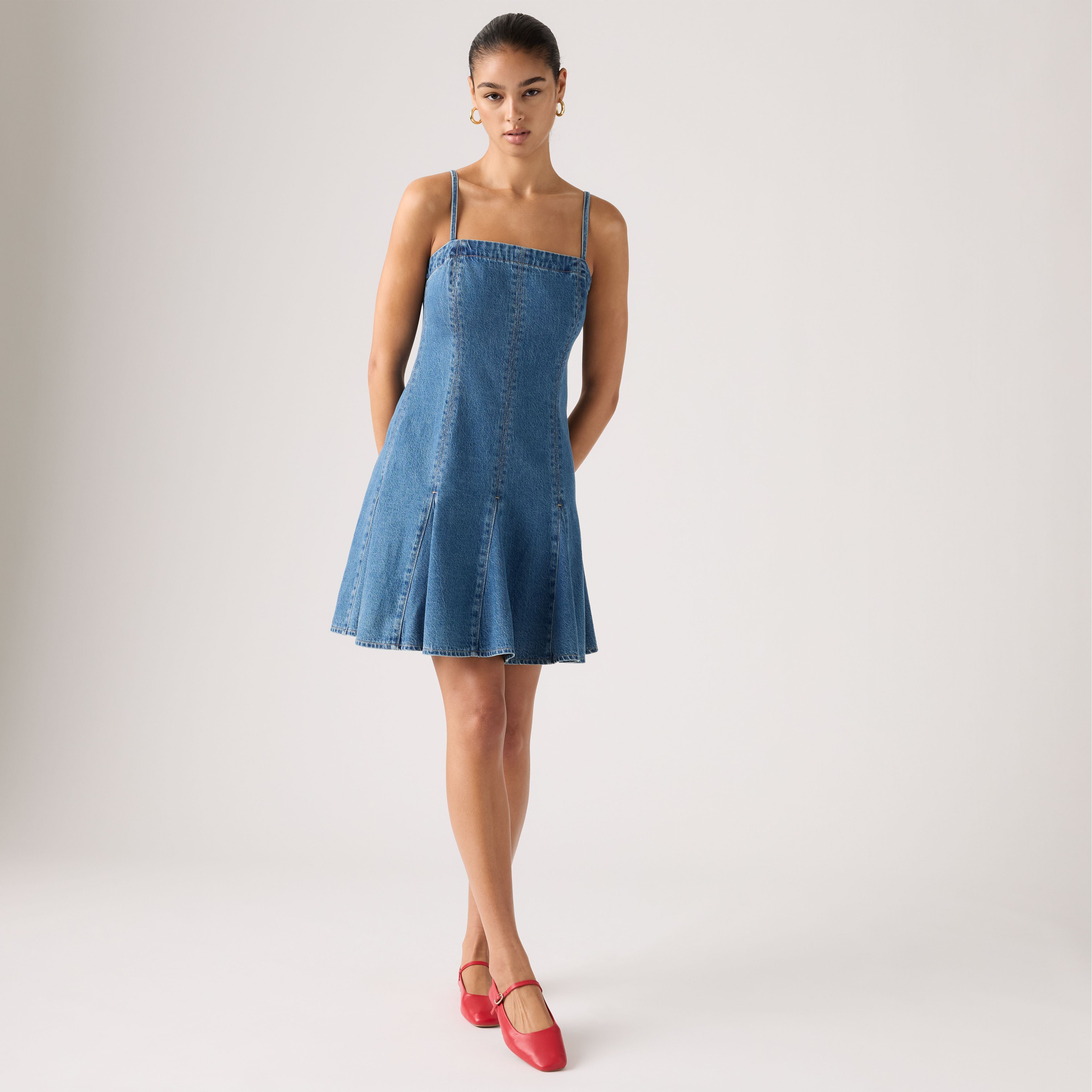 Denim Godet Dress 1