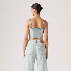 Square Neck Tank — Cielito Lindo Tank - Light Wash 3