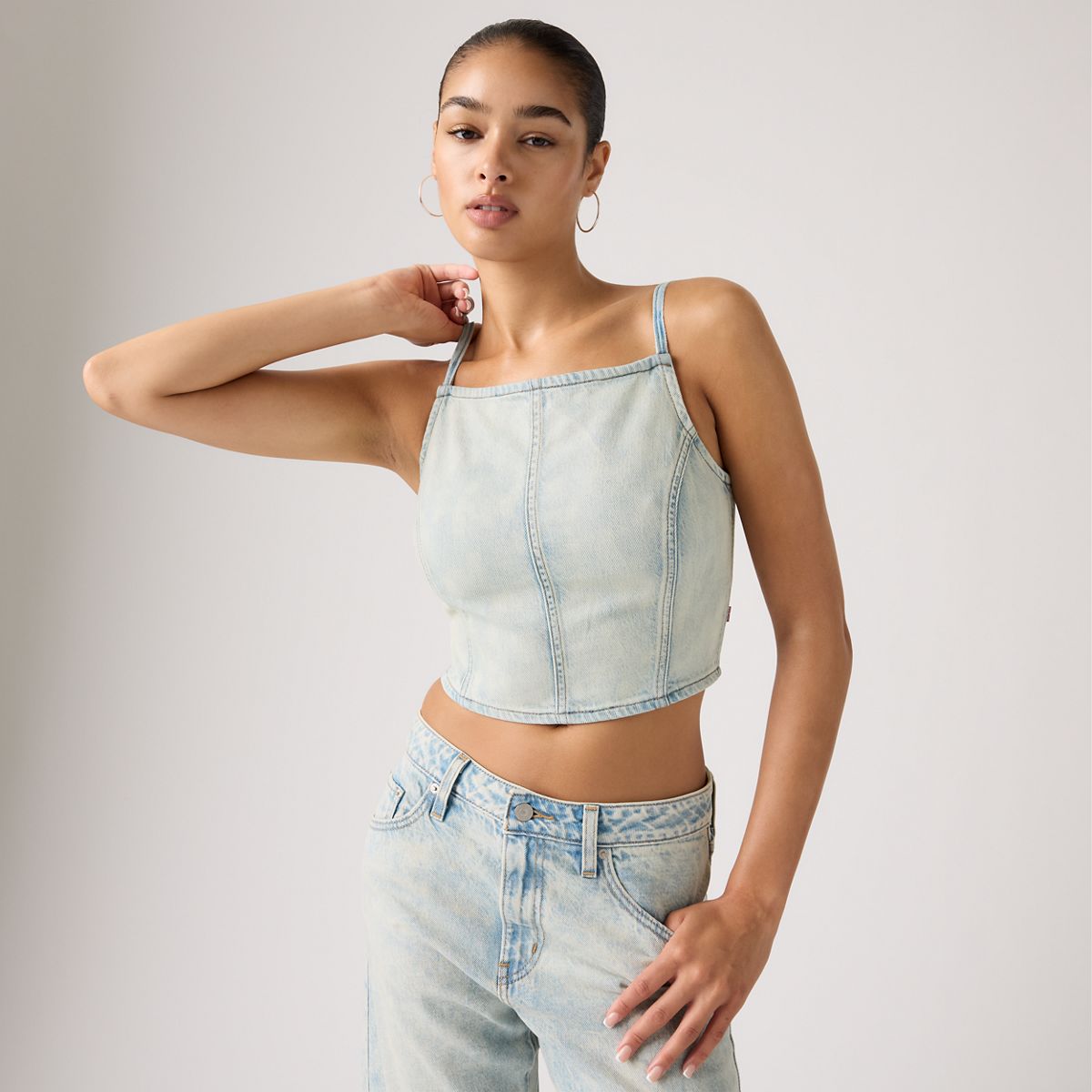 Square Neck Tank — Cielito Lindo Tank - Light Wash