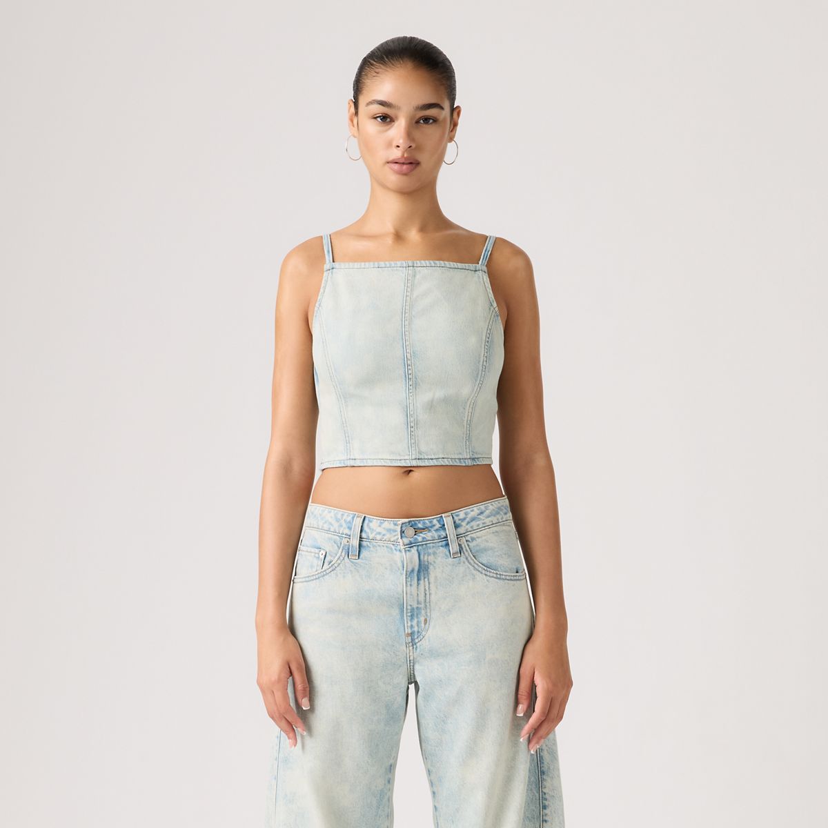 Square Neck Tank — Cielito Lindo Tank - Light Wash