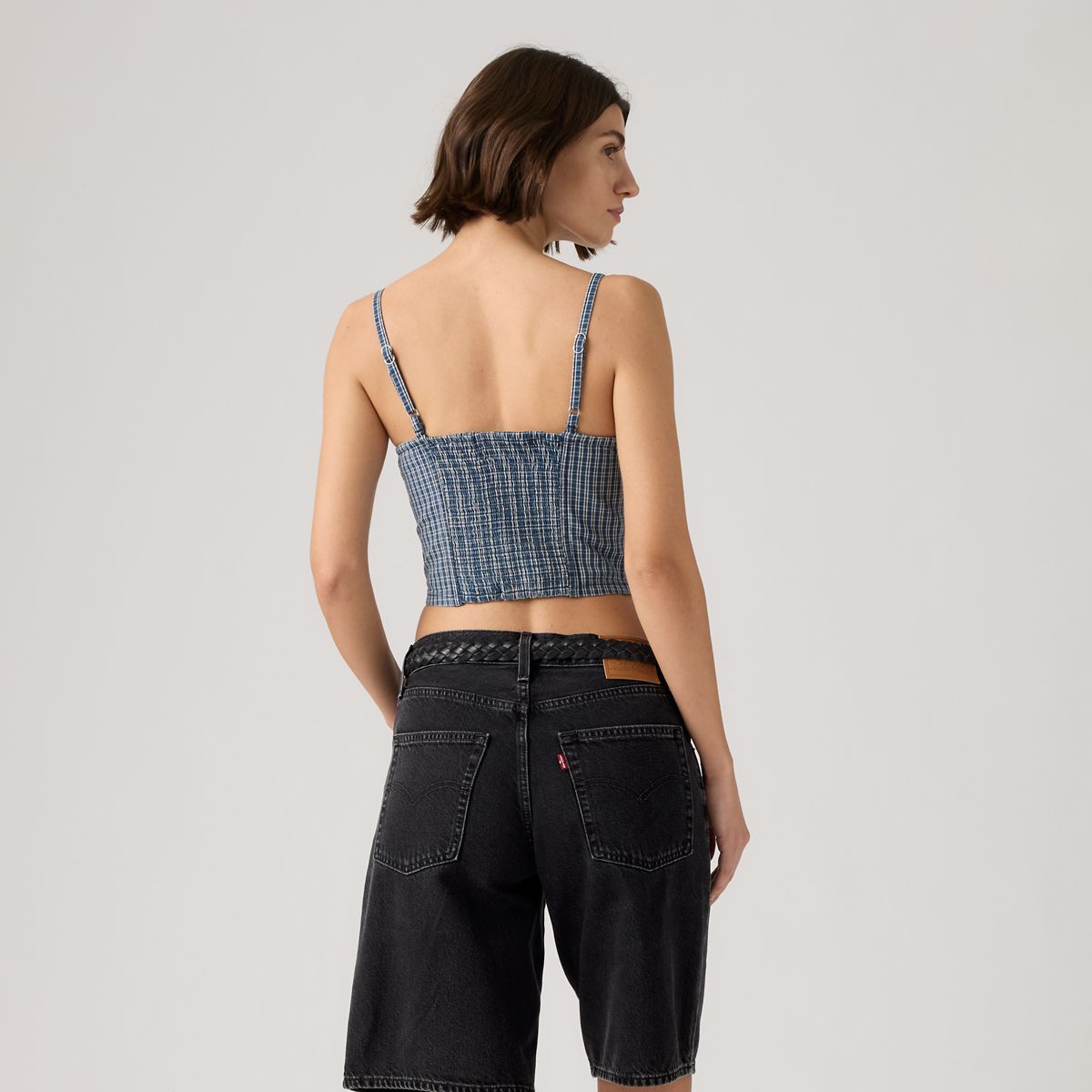 Square Neck Tank — Tiny Windows - Blue
