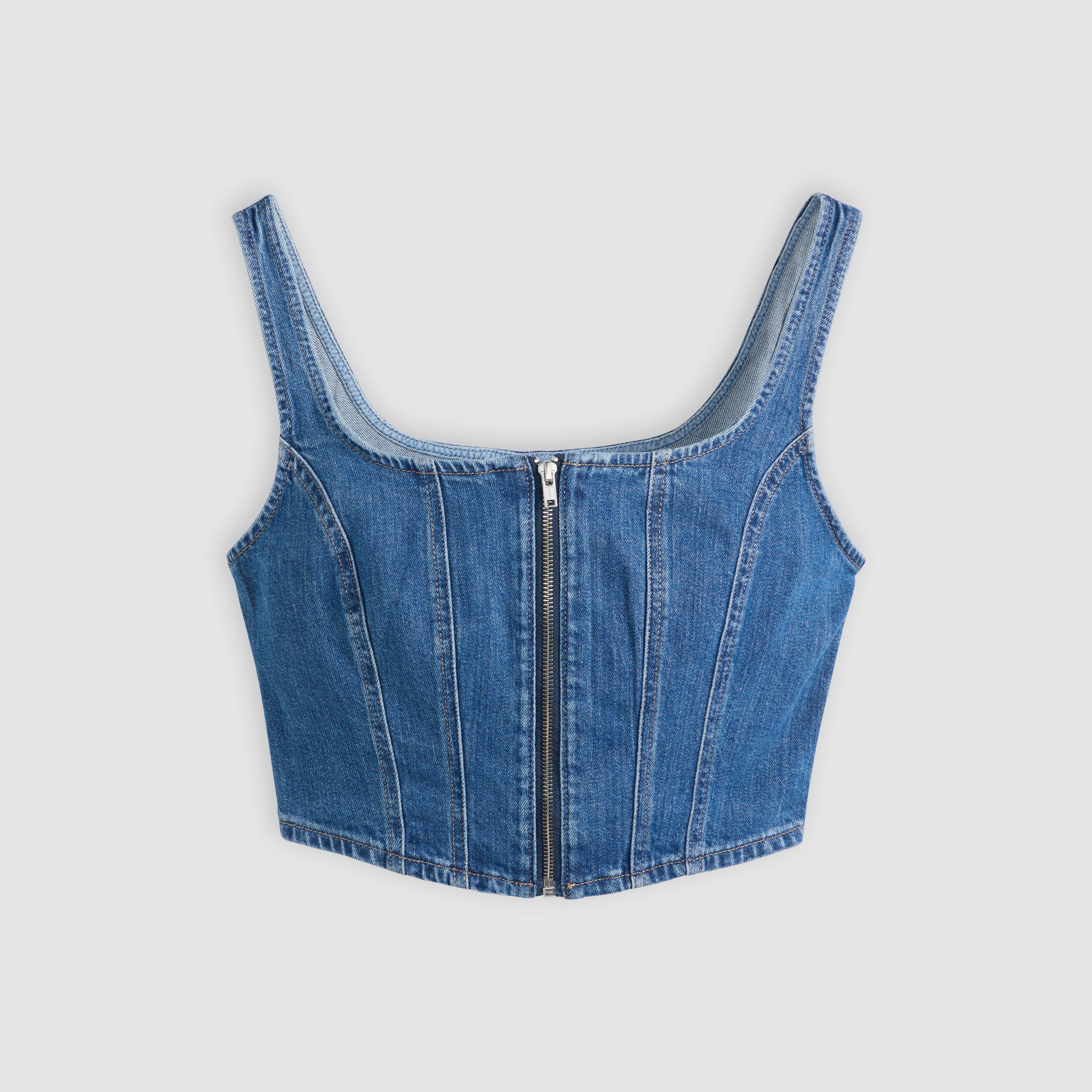 Seamed Zip Bustier Top 5