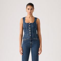 Sculpted Sleeveless Top — As Seen On Tv Top - Dark Wash 2