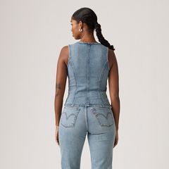 Sculpted Sleeveless Top — What Now Top - Medium Wash 4