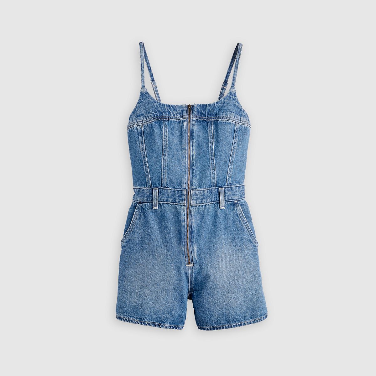 Jadine Romper — Vintage Vibe - Medium Wash