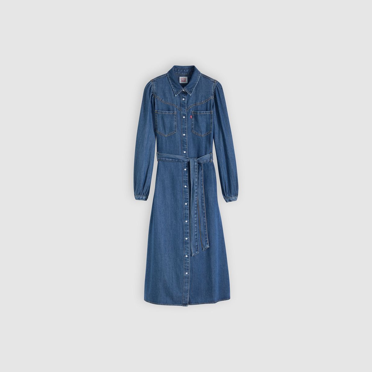 Journey Long-Sleeve Maxi Dress — Celestial Blue - Medium Wash
