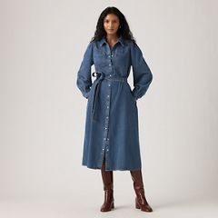 Journey Long-Sleeve Maxi Dress — Celestial Blue - Medium Wash 3