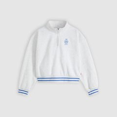 Graphic Everyday Quarter-Zip Sweatshirt — Double Chest Crest Orbit Heather Gray - Grey 5